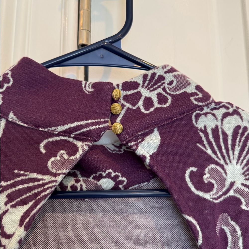 Anthropologie Purple and White Floral Dress - Picture 4 of 6